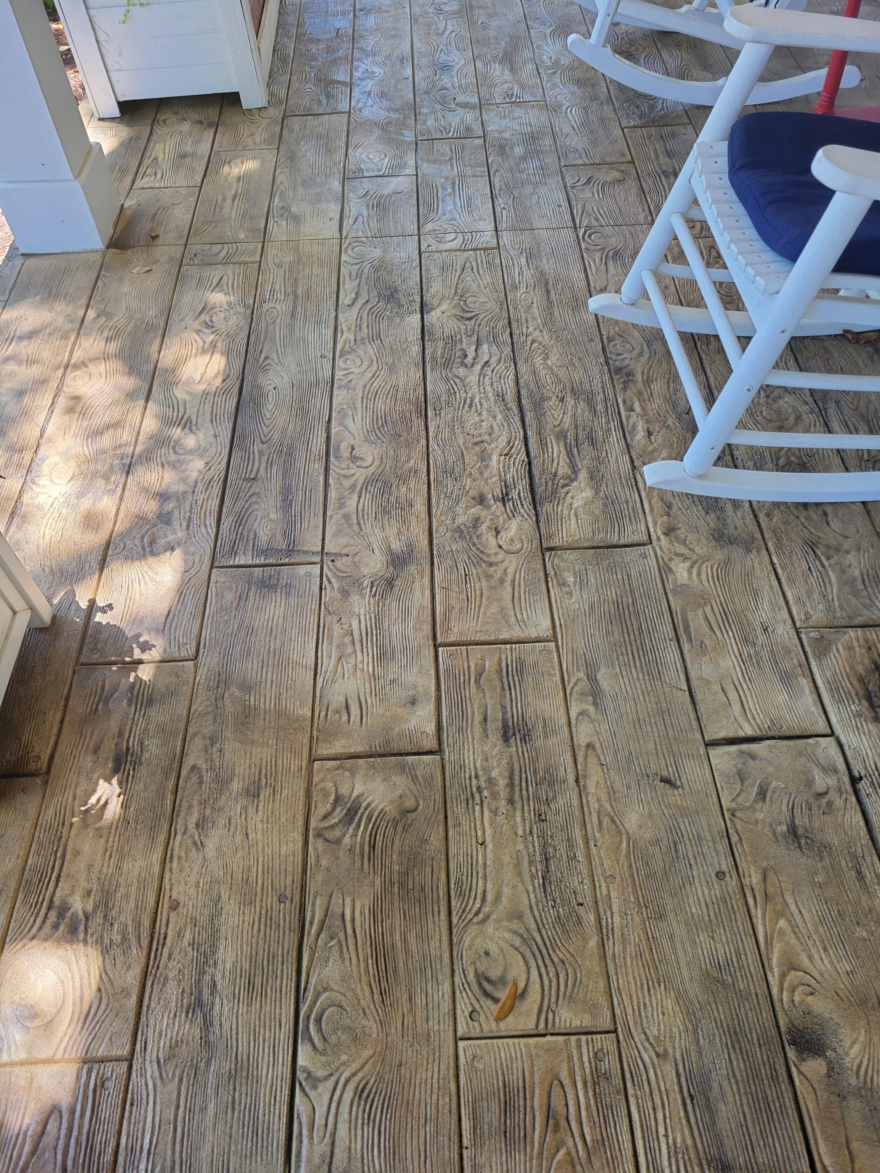 Stamped Overlayment Wood Plank